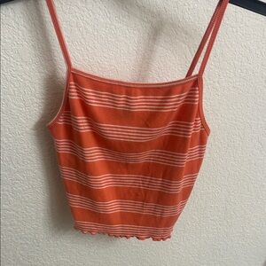 Forever 21 Orange Striped Camisole